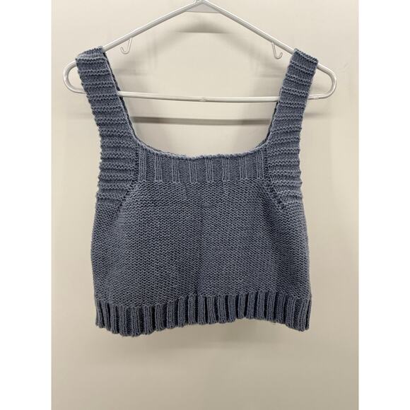 Kendall & Kylie Cable Knit Tank Sweater size M - Picture 2 of 3